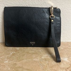 Black fossil wristlet